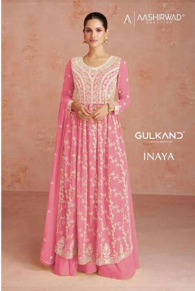 INAYA BY AASHIRWAD CREATION GEROGETTE SALWAR KAMEEZ MANUFACTURER IN INDIA